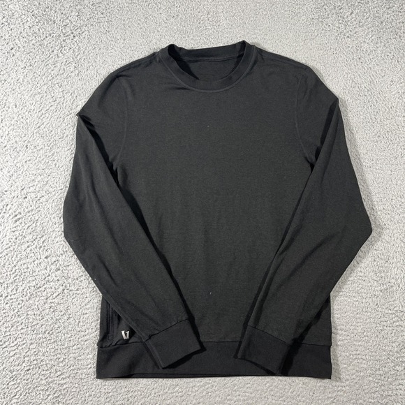 Vuori Men's Size M Ponto Performance Crew Black Heather Long Sleeve V224 - Picture 1 of 8